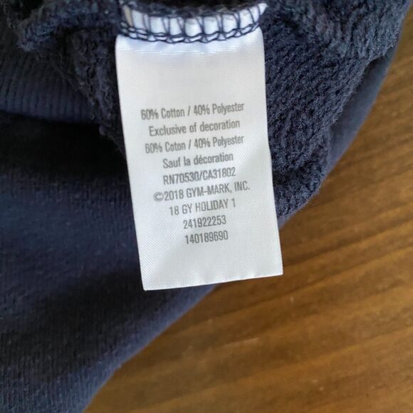 Gymboree Navy Pom Pom Sweatshirt Girls' M(7-8) - Picture 7 of 8